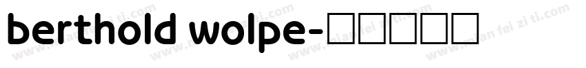 berthold wolpe字体转换